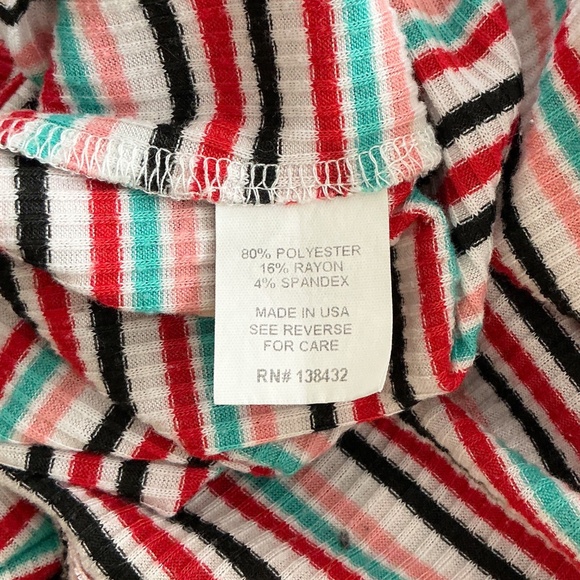 ModCloth Striped Short Sleeve Shirt XL - Picture 6 of 6